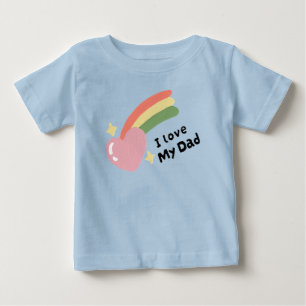 T-shirt Pour Bébé J'aime mon père