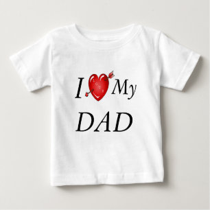 T-shirt Pour Bébé J'aime mon père 2