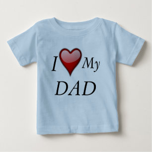 T-shirt Pour Bébé J'aime mon père 2