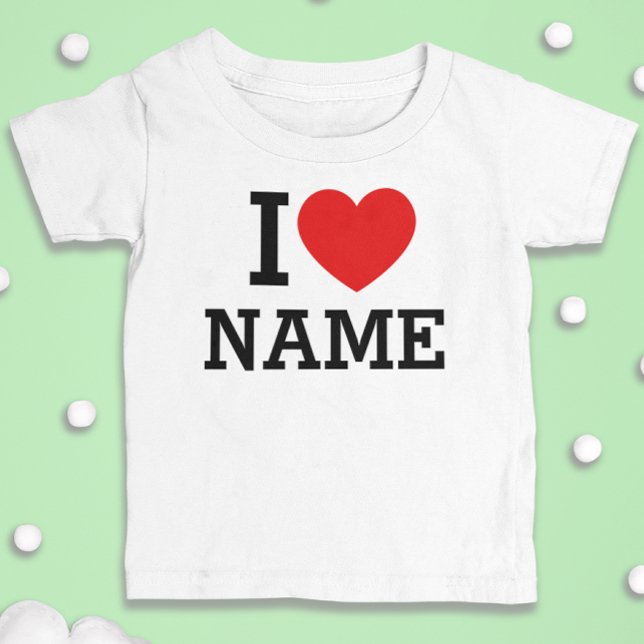 T-shirt Pour Bébé J'aime nom (Créateur téléchargé)