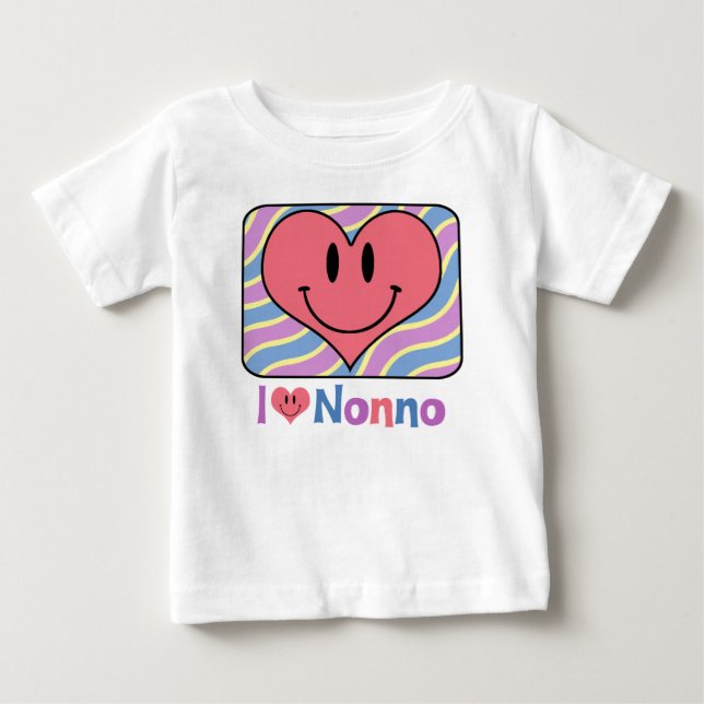 T-shirt Pour Bébé J'aime Nonno (Devant)