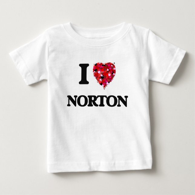 T-shirt Pour Bébé J'aime Norton (Devant)
