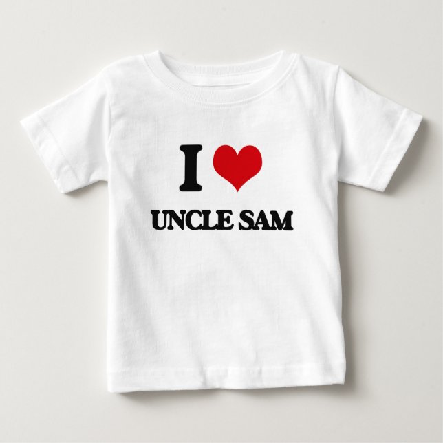 T-shirt Pour Bébé J'aime Oncle Sam (Devant)