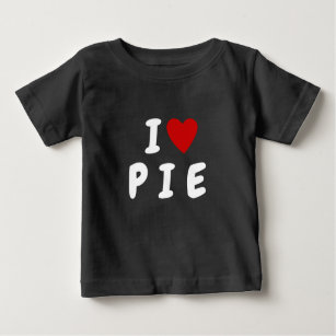 T-shirt Pour Bébé J'aime P I E   Coeur texte personnalisé PIE KIDS