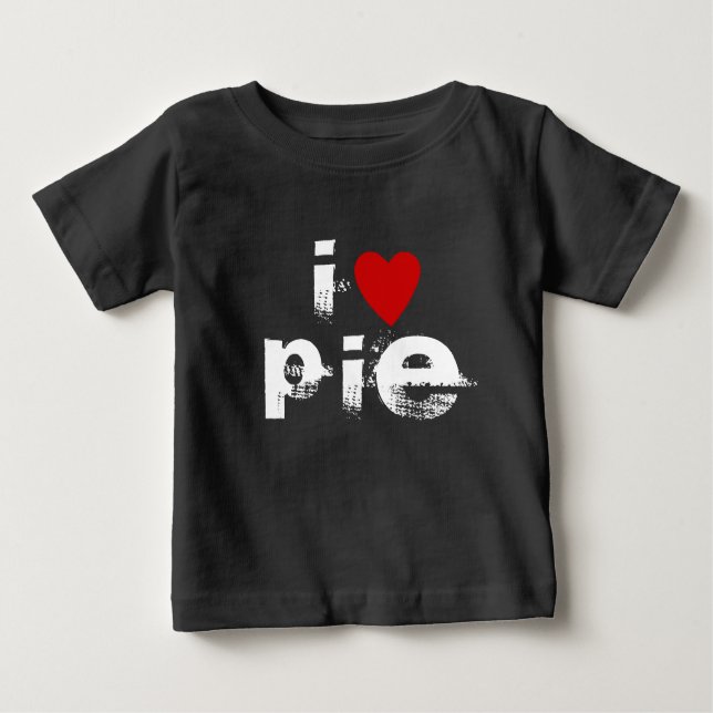 T-shirt Pour Bébé J'aime P T A | Tarte personnalisée T-S Enfants Béb (Devant)
