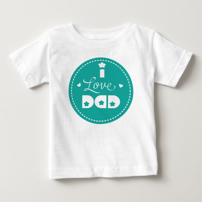 T-shirt Pour Bébé J'aime papa (Devant)