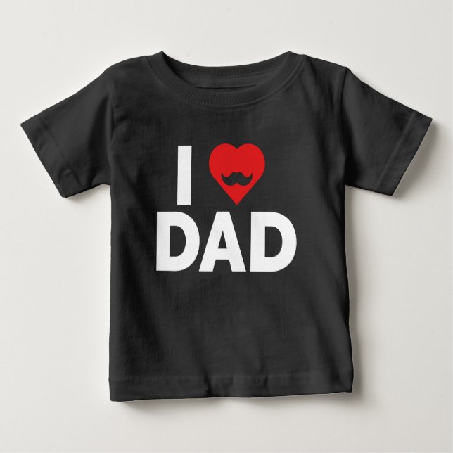 T-shirt Pour Bébé J'aime papa (Devant)
