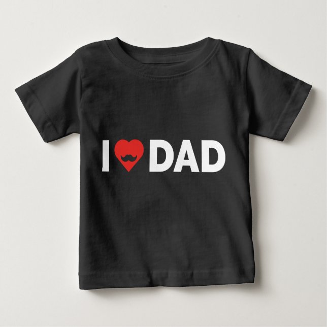 T-shirt Pour Bébé J'aime papa (Devant)