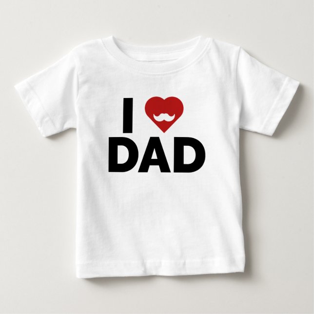 T-shirt Pour Bébé J'aime Papa (Devant)