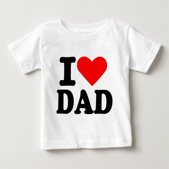 T-shirt Pour Bébé J'aime papa (Devant)