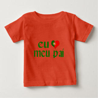 T-shirt Pour Bébé J'aime papa - portugais