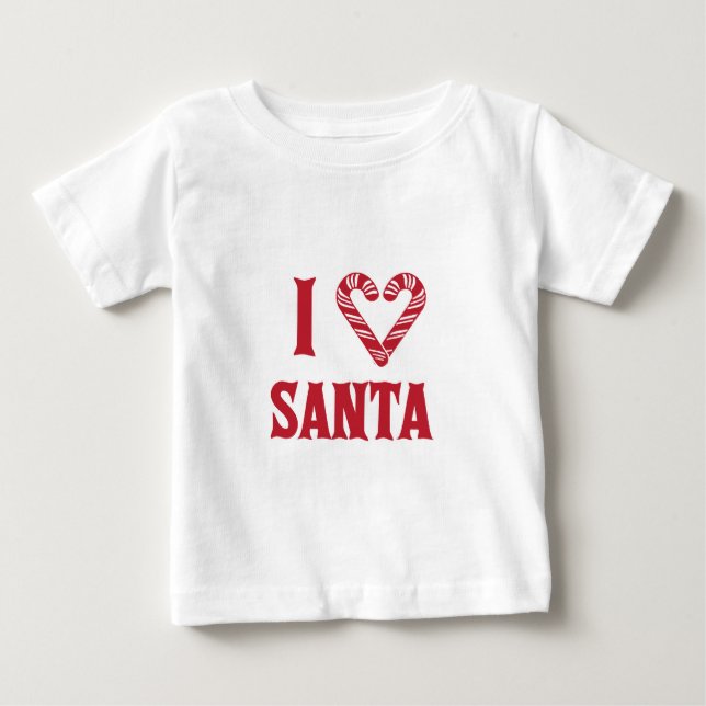T-shirt Pour Bébé J'aime Père Noël (Devant)