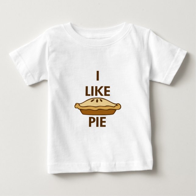 T-shirt Pour Bébé J'Aime Pie (Devant)
