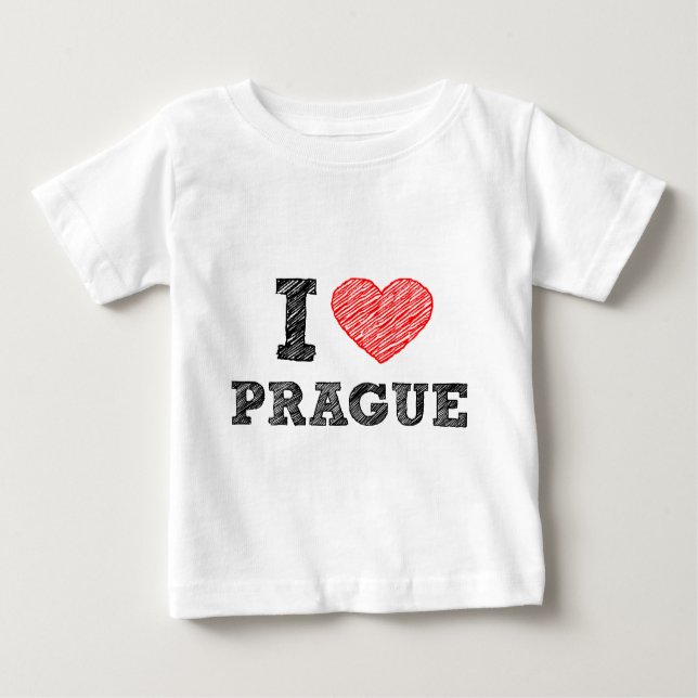T-shirt Pour Bébé J'aime Prague (Devant)