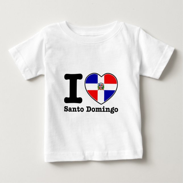 T-shirt Pour Bébé J'aime Saint-Domingue (Devant)