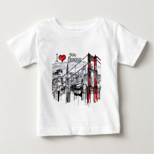 T-shirt Pour Bébé J'aime San Francisco