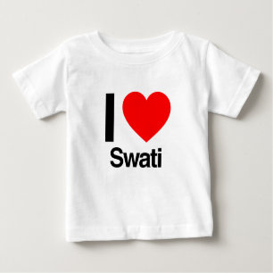 T-shirt Pour Bébé j'aime swati