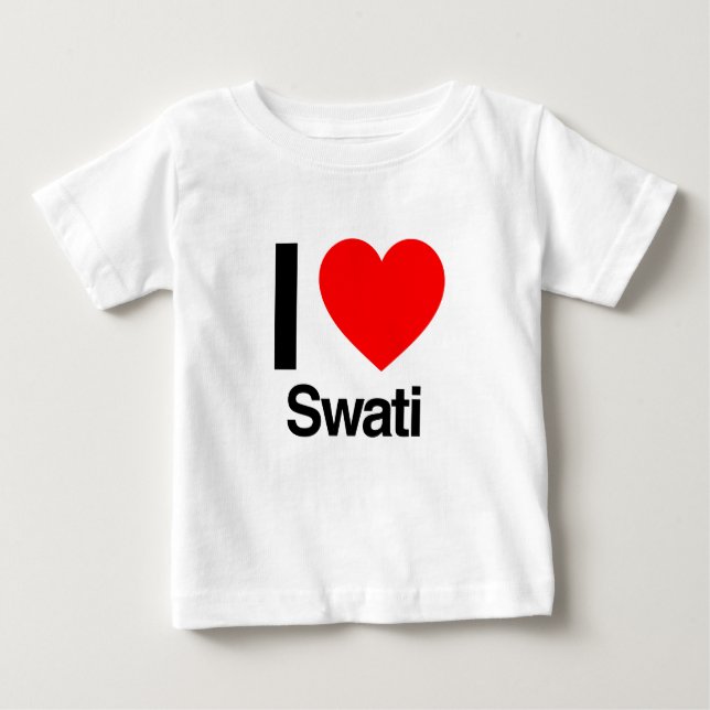 T-shirt Pour Bébé j'aime swati (Devant)