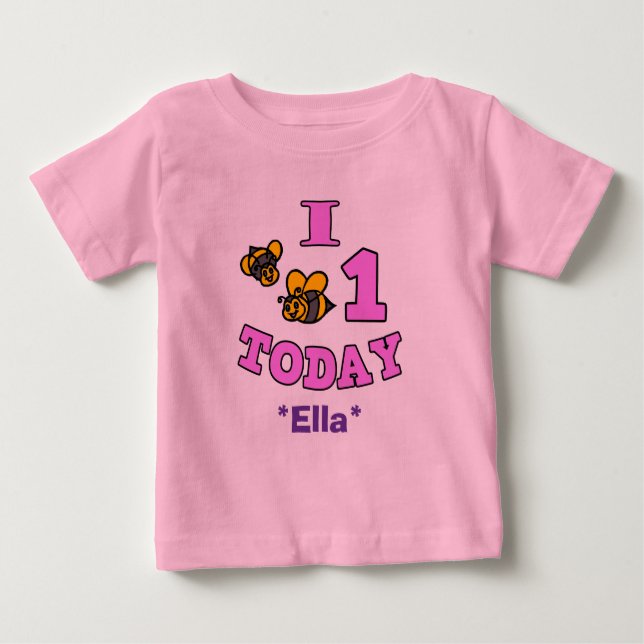 T-shirt Pour Bébé J'Ais Une Chemise Fille Premier Anniversaire Aujou (Devant)