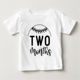 T-shirt Pour Bébé Jalon de baseball de deux mois -