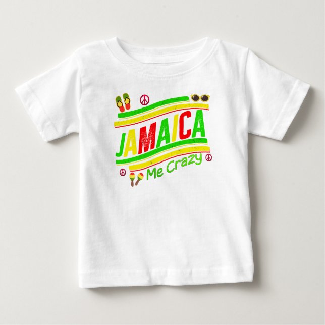 T-shirt Pour Bébé Jamaïque Me Crazy Cruise Vacances Groupe Correspon (Devant)