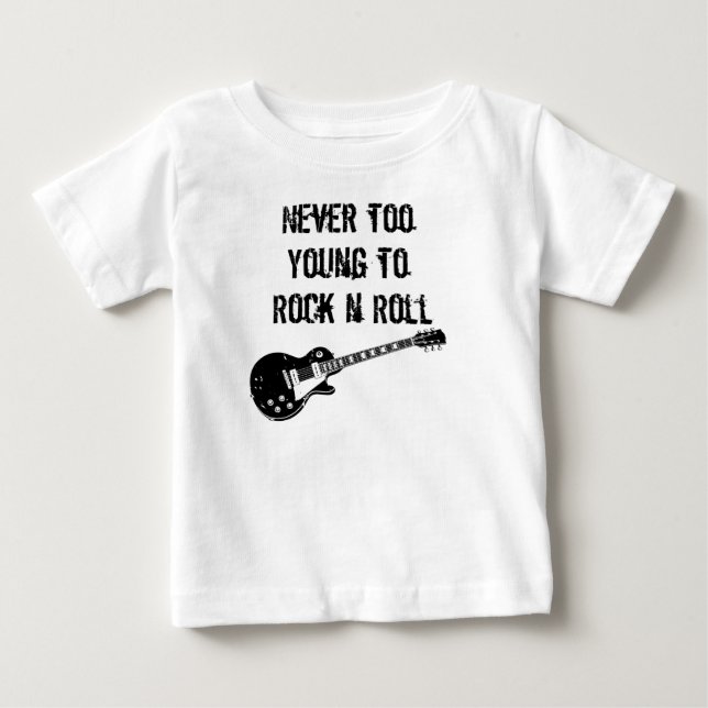 T-shirt Pour Bébé Jamais trop jeune pour basculer le petit pain de n (Devant)