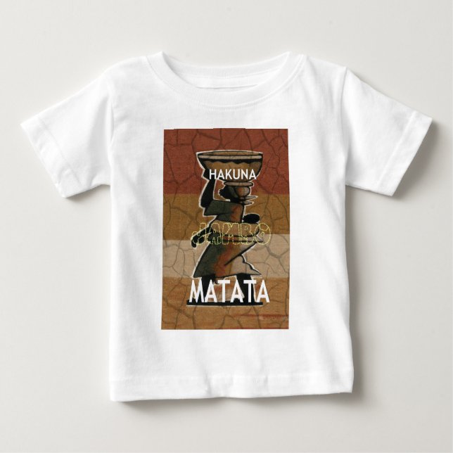 T-shirt Pour Bébé Jambo Habari Hakuna Matata. (Devant)