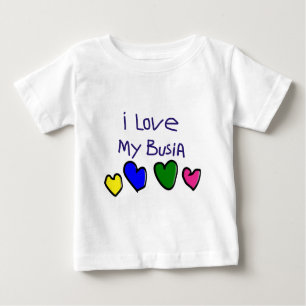 T-shirt Pour Bébé J'amour d'I mon cadeau de Busia (grand-maman