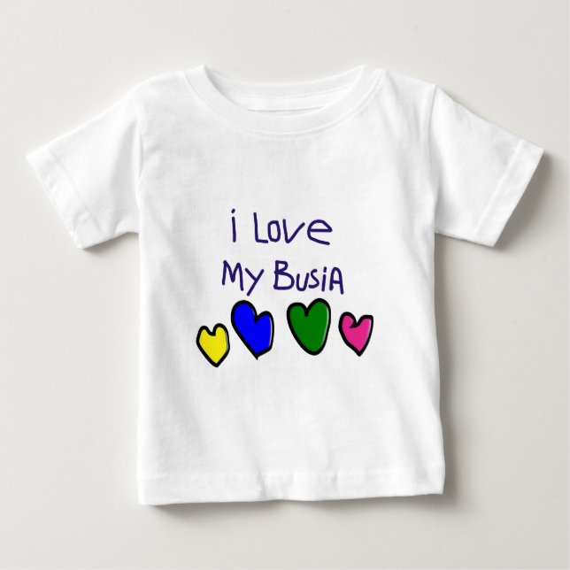T-shirt Pour Bébé J'amour d'I mon cadeau de Busia (grand-maman (Devant)