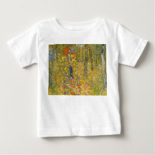 T-shirt Pour Bébé Jardin agricole Gustav Klimt avec Crucifix