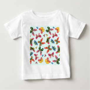T-shirt Pour Bébé Jardin de papillons coloré tenue pour bébé