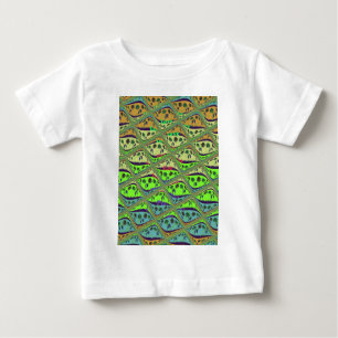 T-shirt Pour Bébé Jardin Éclectique Enchantant À damiers Beauté Flor