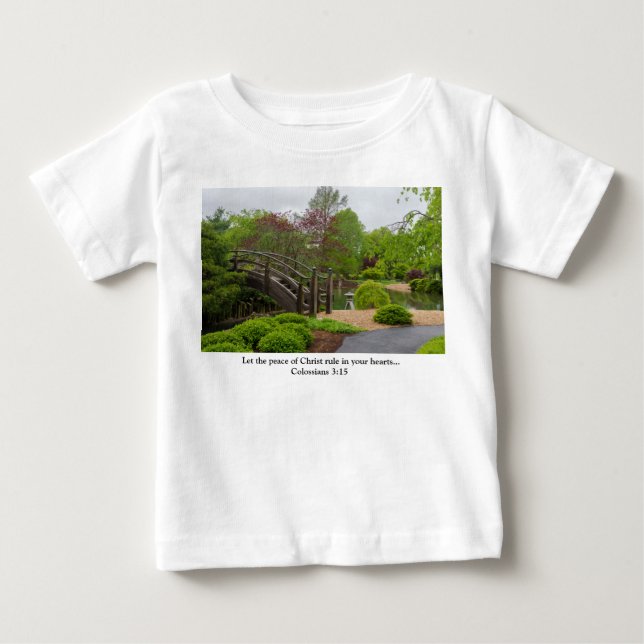T-shirt Pour Bébé Jardin nuageux (Devant)
