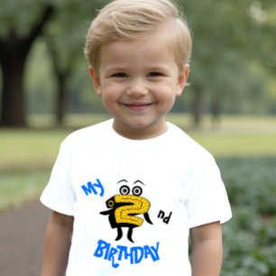 T-shirt Pour Bébé Jaune amusant numéro deux