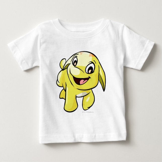 T-shirt Pour Bébé Jaune de Poogle (Devant)