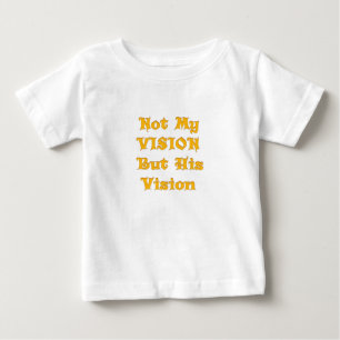 T-shirt Pour Bébé Jaune Doré "Pas Ma Vision Mais Sa Vision"   Ins