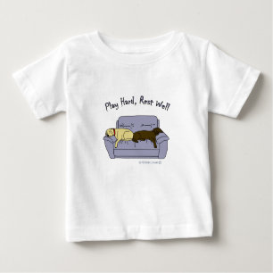 T-shirt Pour Bébé jaune et laboratoires de chocolat