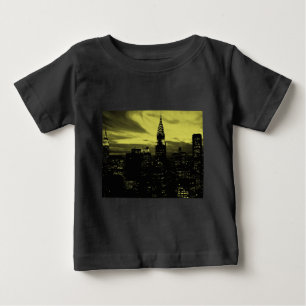 T-shirt Pour Bébé Jaune pointu Noir New York City