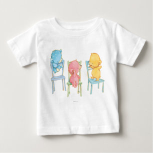 T-shirt Pour Bébé Jaune, rose, et bleu concerne des chaises