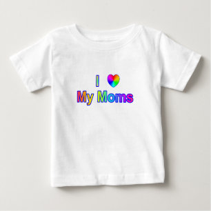 T-shirt Pour Bébé J'Coeur Mes Moms
