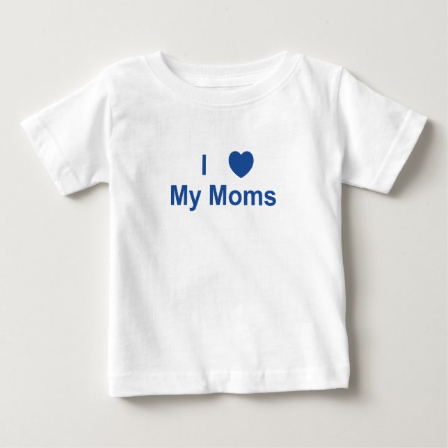 T-shirt Pour Bébé J'Coeur Mes Moms (Devant)