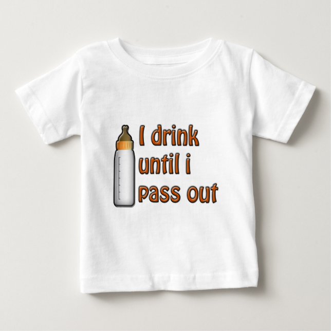 T-shirt Pour Bébé Je Bois Du Lait (Devant)