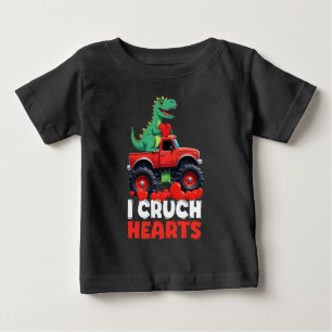 T-shirt Pour Bébé Je Casse les Cœurs T Rex à Vélo sur un Camion de l