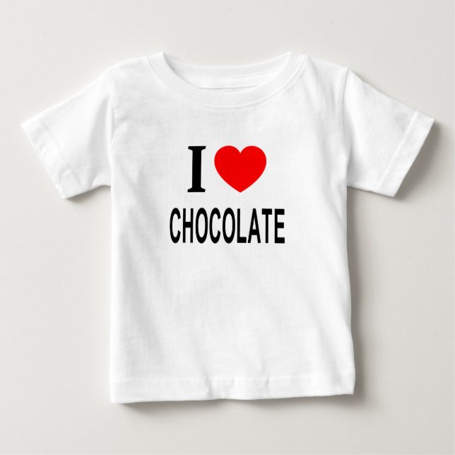 T-shirt Pour Bébé Je ❤️ CHOCOLAT J'AIME CHOCOLAT J'AIME CHOCOLAT (Devant)