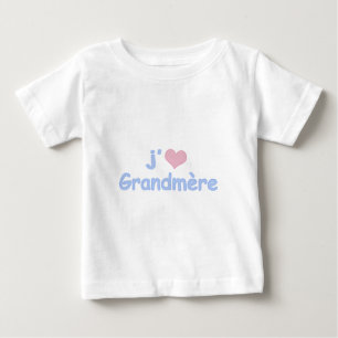 T-shirt Pour Bébé Je "coeur" Grandmère