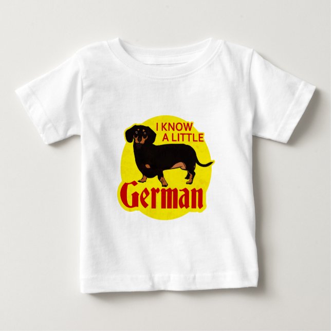 T-shirt Pour Bébé Je Connais Un Peu Allemand (Devant)