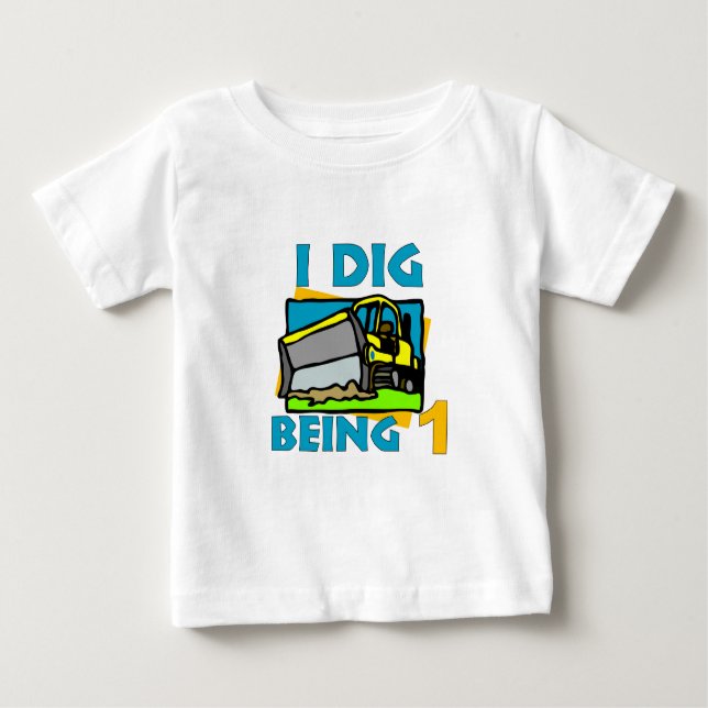 T-shirt Pour Bébé Je creuse être 1 (Devant)