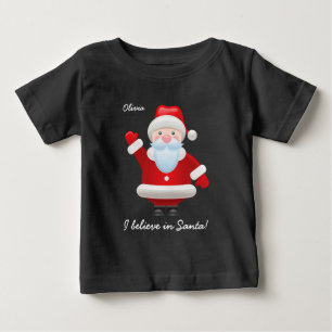 T-shirt Pour Bébé Je crois en Père Noël. Noël