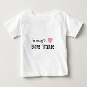 T-shirt Pour Bébé Je déménage à New York