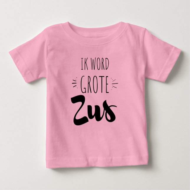 T-shirt Pour Bébé Je deviens une grande soeur (Devant)